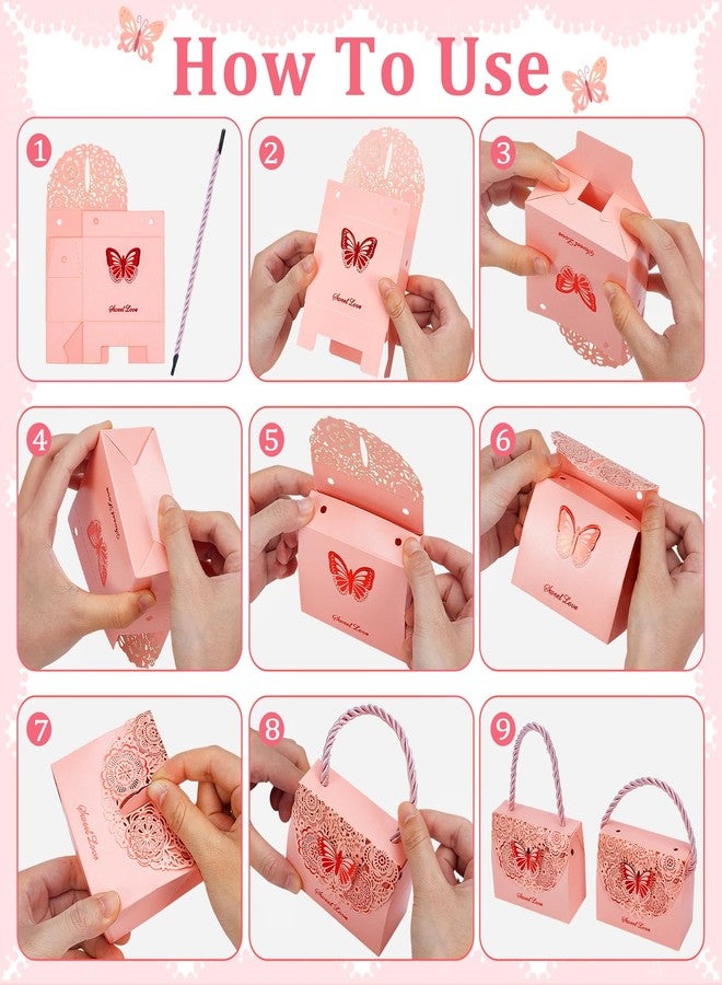 twinklemon 50PCS Butterfly Party Favor Boxes Paper Candy Containers Butterfly Goodie Gable Treat Box Paper Gift Box for Thanksgiving Christmas Birthday Baby Shower Wedding Party - Image 3